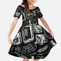 Whisky Neat Kid Short Sleeve Dress Vintage Bold Statement Design