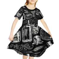 Whisky Neat Kid Short Sleeve Dress Vintage Bold Statement Design
