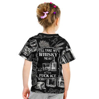 Whisky Neat Kid T Shirt Vintage Bold Statement Design