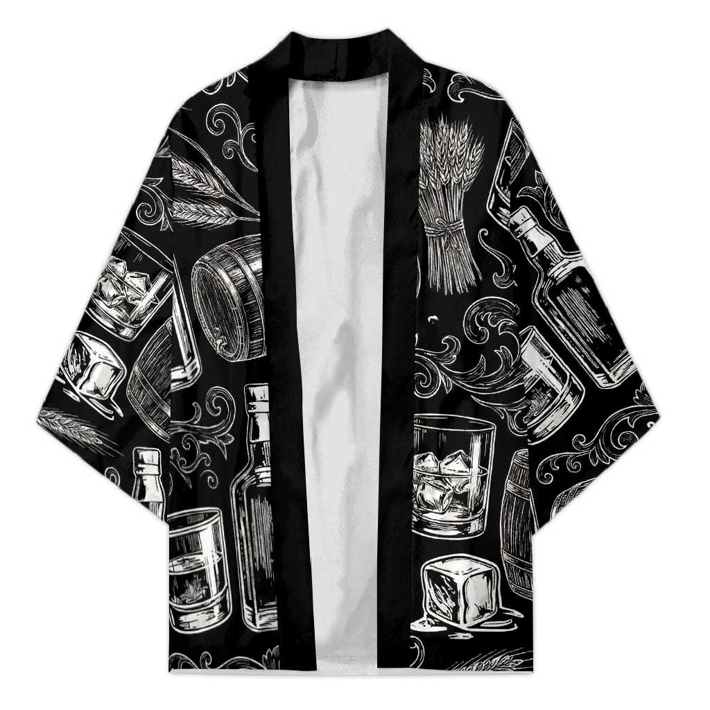 Whisky Neat Kimono Vintage Bold Statement Design