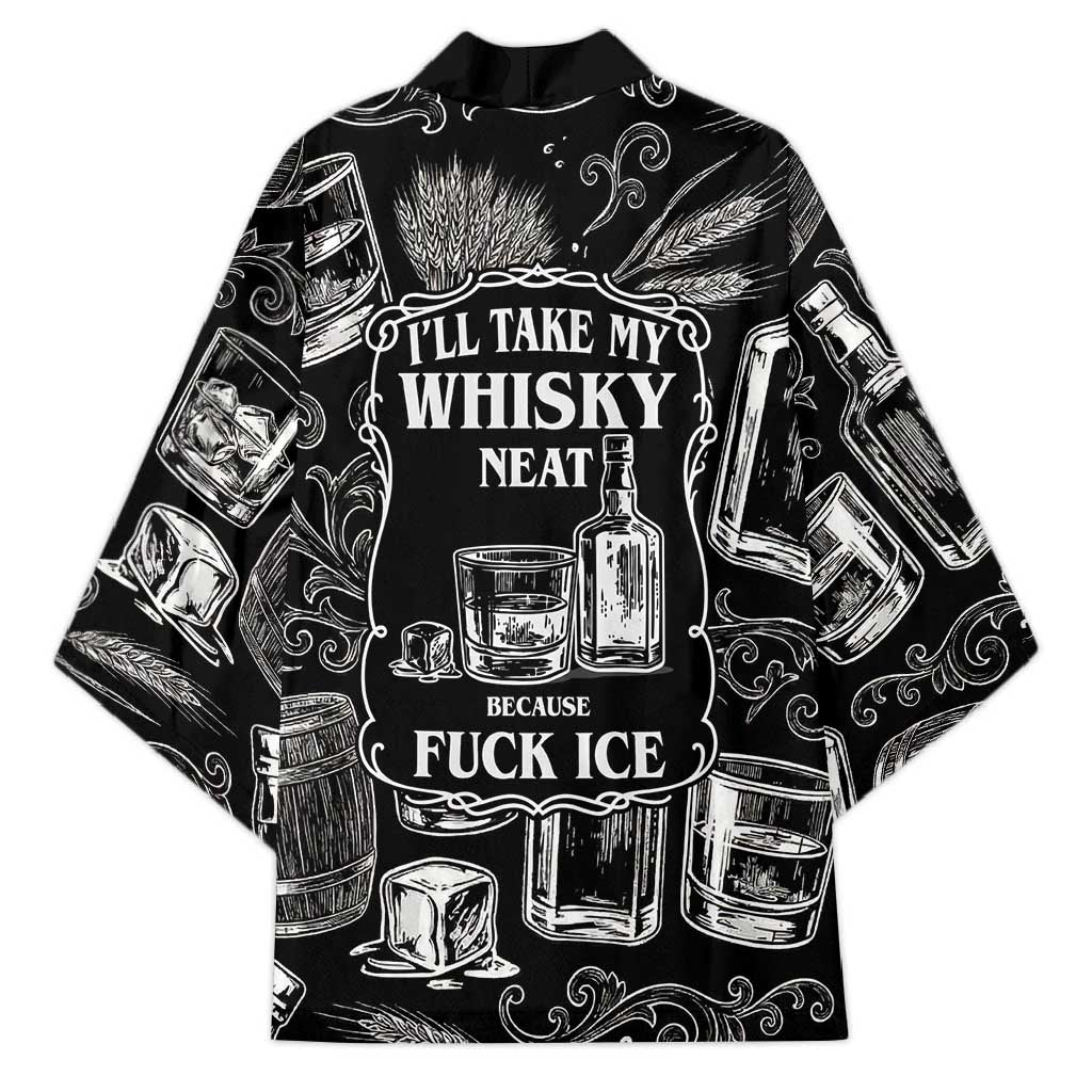 Whisky Neat Kimono Vintage Bold Statement Design