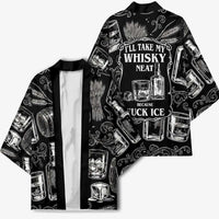Whisky Neat Kimono Vintage Bold Statement Design