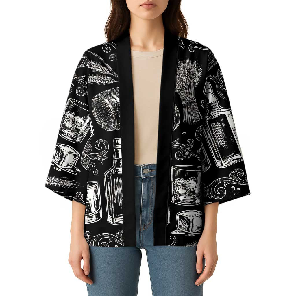 Whisky Neat Kimono Vintage Bold Statement Design