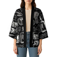 Whisky Neat Kimono Vintage Bold Statement Design