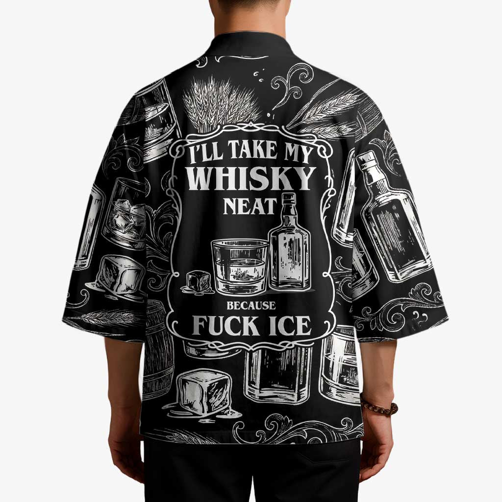Whisky Neat Kimono Vintage Bold Statement Design