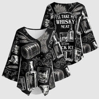 Whisky Neat Kimono Sleeve Blouse Vintage Bold Statement Design