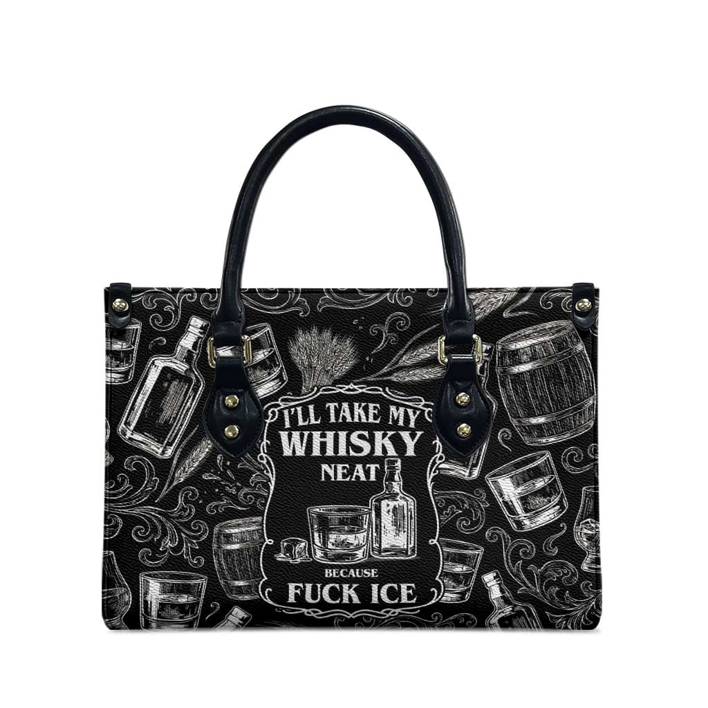 Whisky Neat Leather Bag Vintage Bold Statement Design