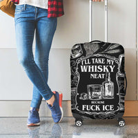 Whisky Neat Luggage Cover Vintage Bold Statement Design