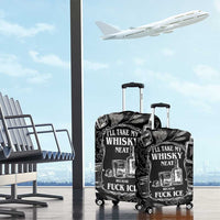 Whisky Neat Luggage Cover Vintage Bold Statement Design