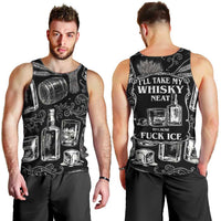Whisky Neat Men Tank Top Vintage Bold Statement Design