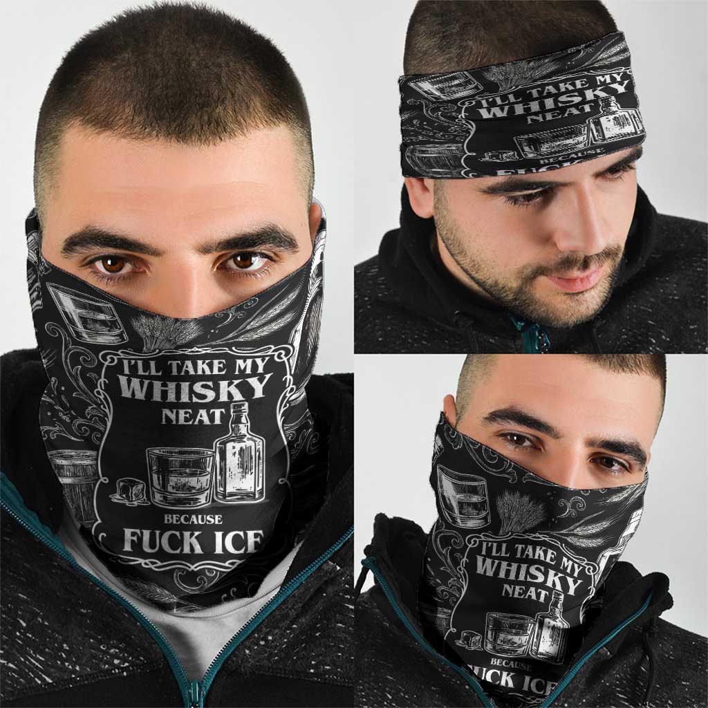 Whisky Neat Neck Gaiter Vintage Bold Statement Design