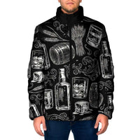 Whisky Neat Padded Jacket Vintage Bold Statement Design