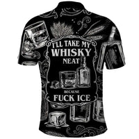Whisky Neat Polo Shirt Vintage Bold Statement Design
