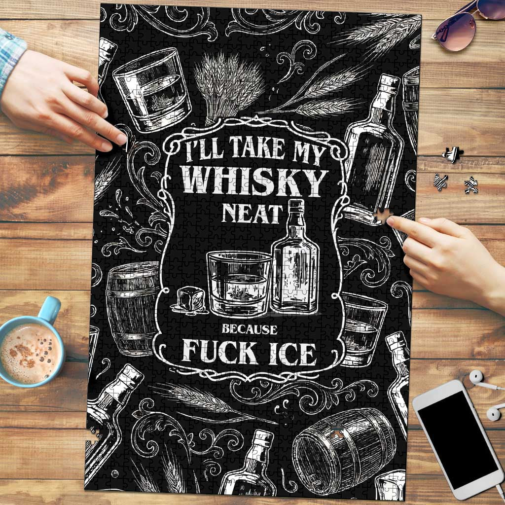 Whisky Neat Puzzle Vintage Bold Statement Design