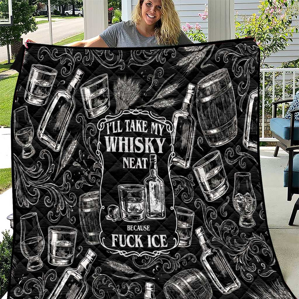 Whisky Neat Quilt Vintage Bold Statement Design