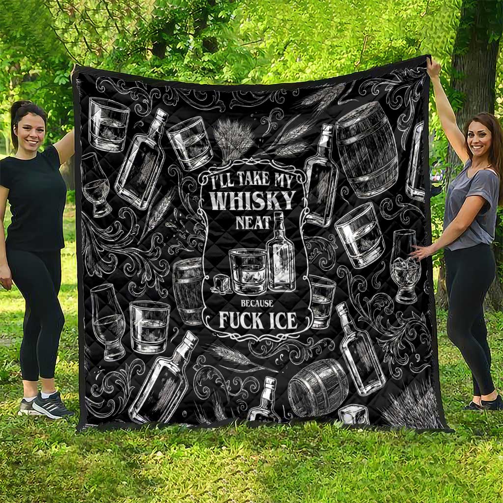 Whisky Neat Quilt Vintage Bold Statement Design