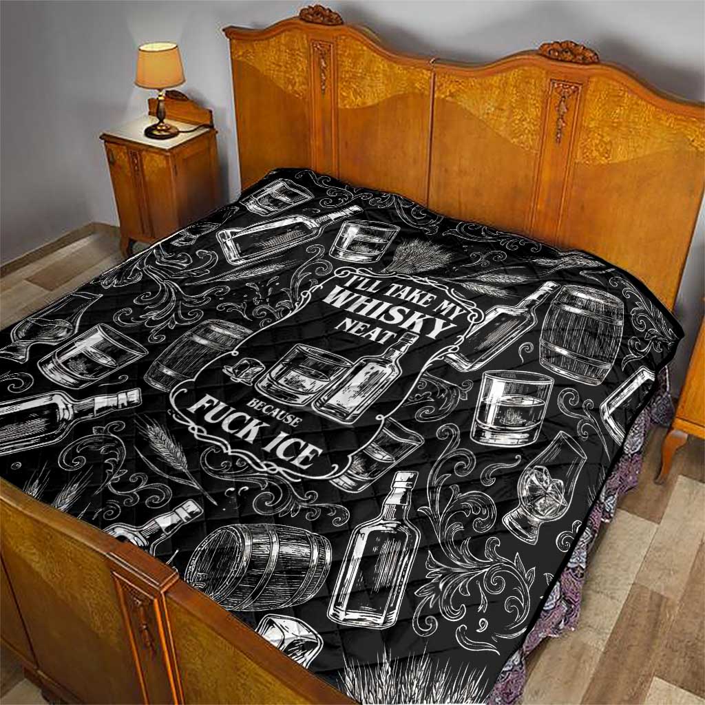 Whisky Neat Quilt Vintage Bold Statement Design