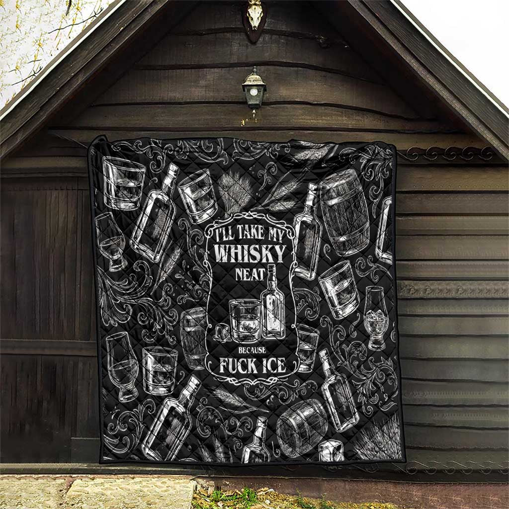 Whisky Neat Quilt Vintage Bold Statement Design