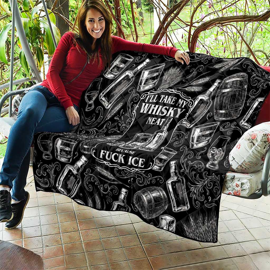 Whisky Neat Quilt Vintage Bold Statement Design