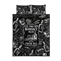 Whisky Neat Quilt Bed Set Vintage Bold Statement Design