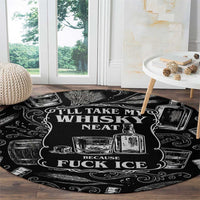 Whisky Neat Round Carpet Vintage Bold Statement Design