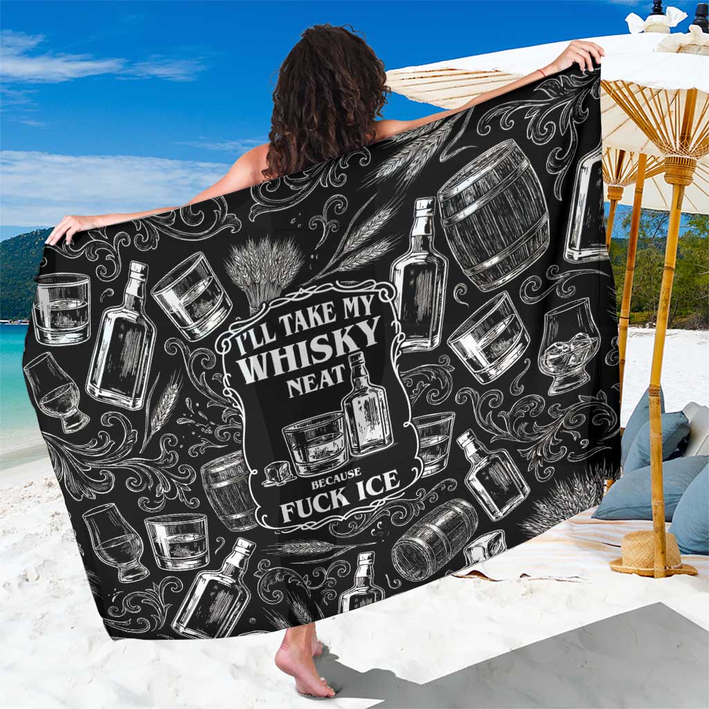 Whisky Neat Sarong Vintage Bold Statement Design