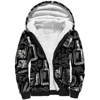 Whisky Neat Sherpa Hoodie Vintage Bold Statement Design