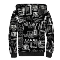 Whisky Neat Sherpa Hoodie Vintage Bold Statement Design
