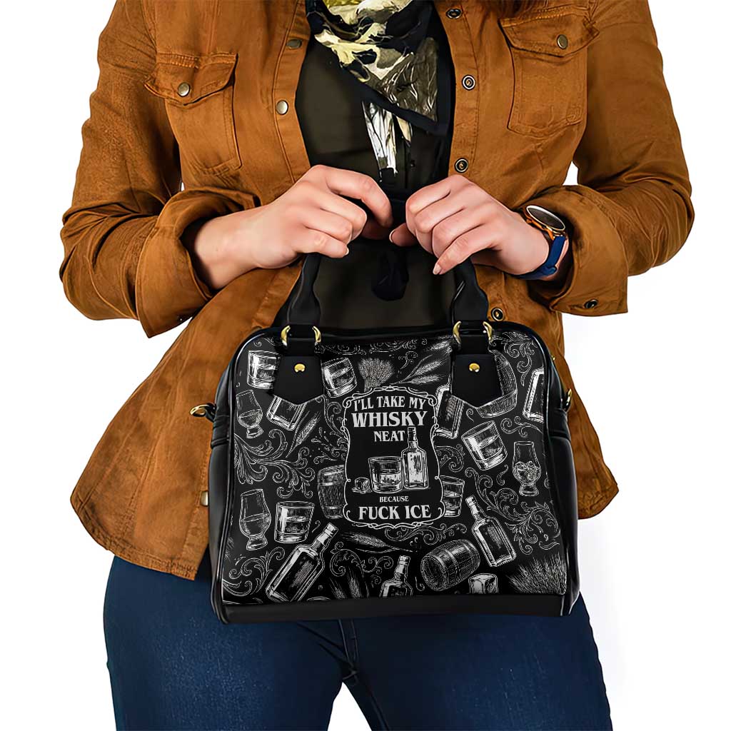 Whisky Neat Shoulder Handbag Vintage Bold Statement Design
