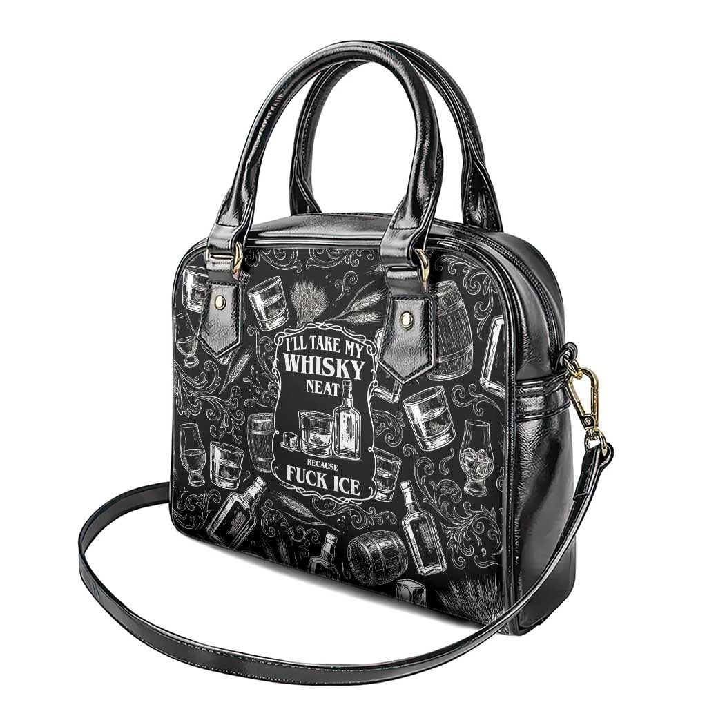 Whisky Neat Shoulder Handbag Vintage Bold Statement Design