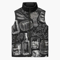 Whisky Neat Sleeveless Puffer Jacket Vintage Bold Statement Design