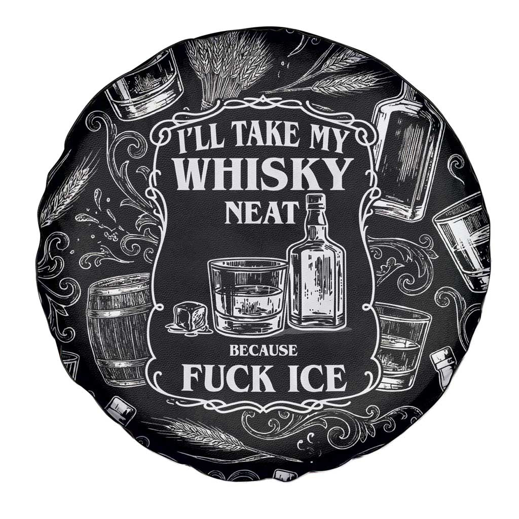 Whisky Neat Spare Tire Cover Vintage Bold Statement Design