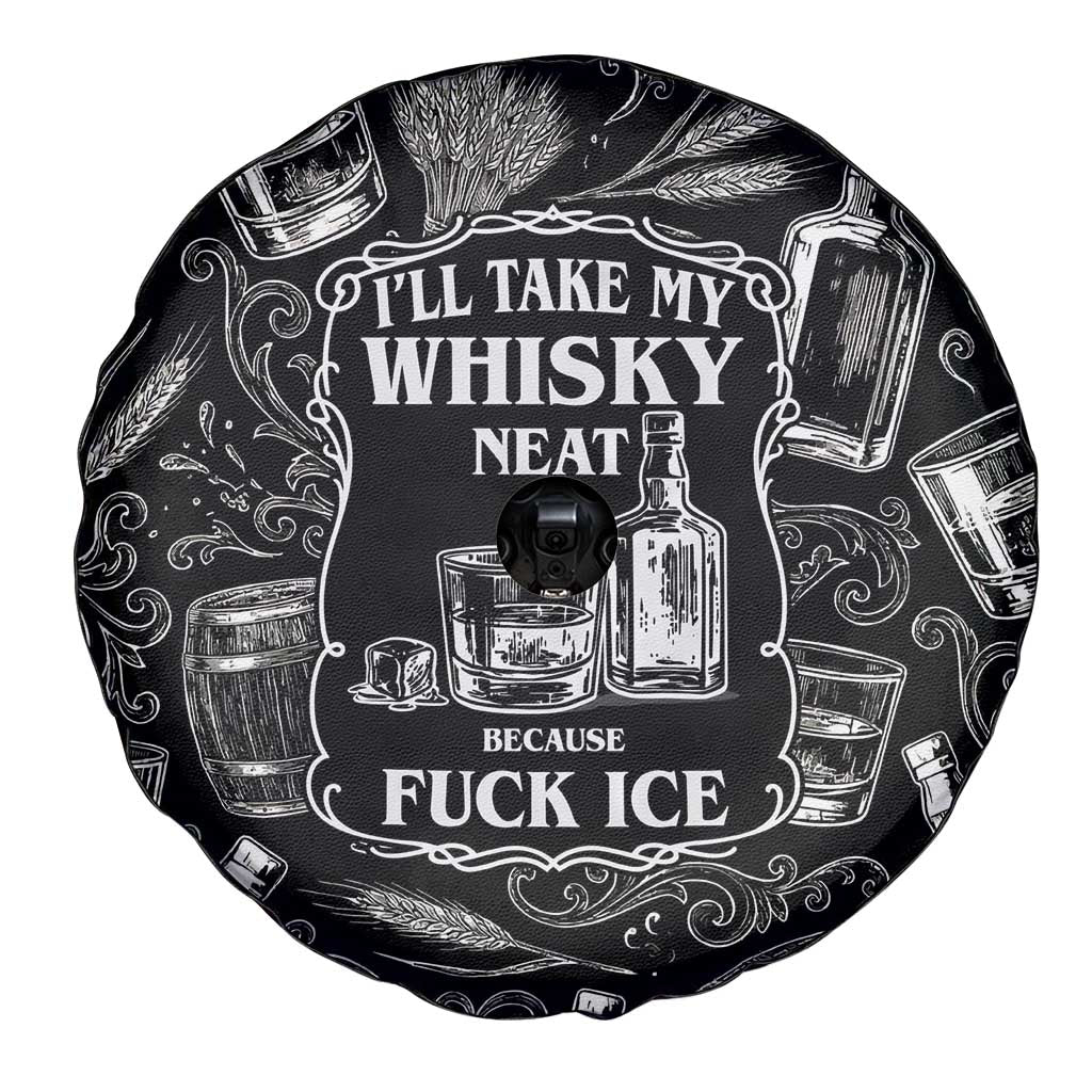 Whisky Neat Spare Tire Cover Vintage Bold Statement Design