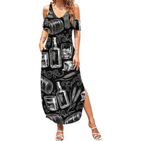 Whisky Neat Summer Maxi Dress Vintage Bold Statement Design