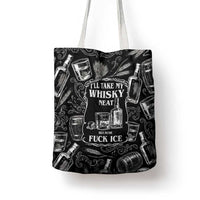 Whisky Neat Tote Bag Vintage Bold Statement Design