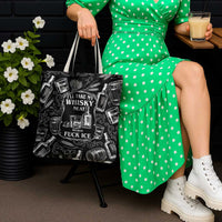 Whisky Neat Tote Bag Vintage Bold Statement Design