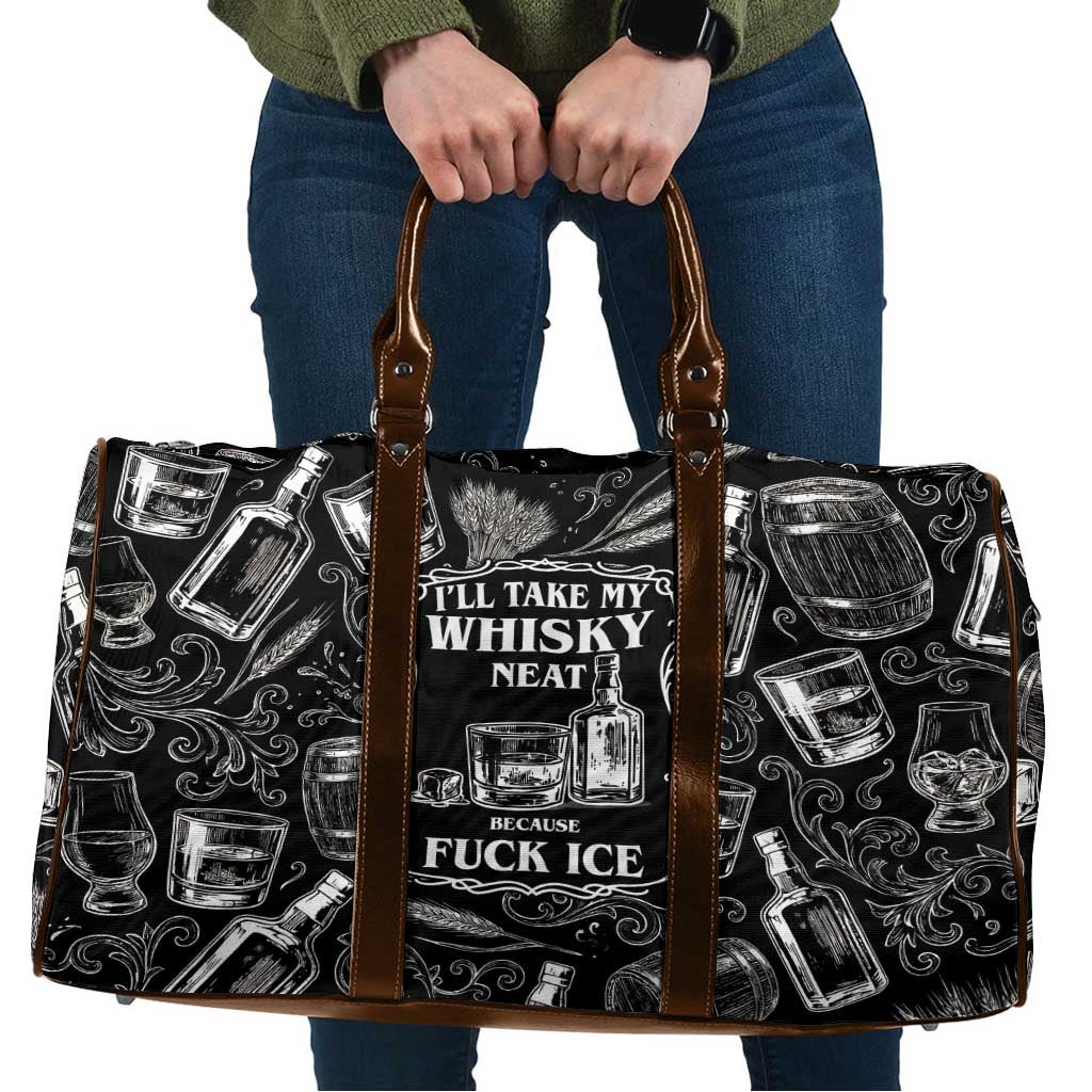 Whisky Neat Travel Bag Vintage Bold Statement Design