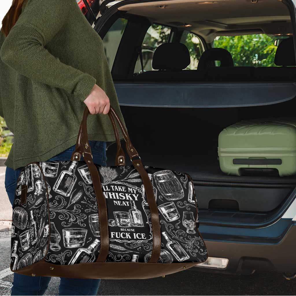 Whisky Neat Travel Bag Vintage Bold Statement Design
