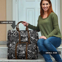 Whisky Neat Travel Bag Vintage Bold Statement Design