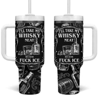 Whisky Neat Tumbler With Handle Vintage Bold Statement Design