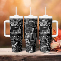 Whisky Neat Tumbler With Handle Vintage Bold Statement Design