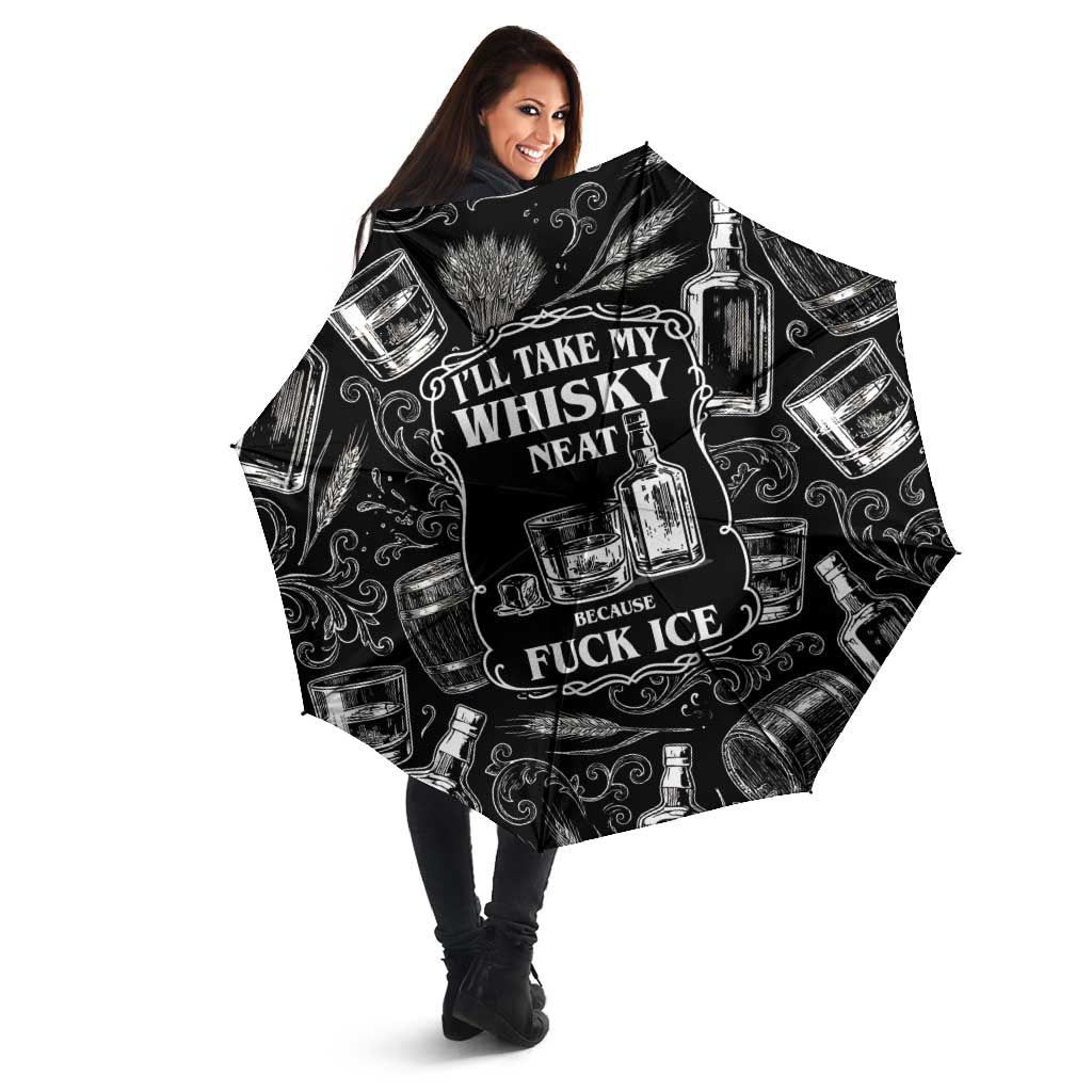 Whisky Neat Umbrella Vintage Bold Statement Design