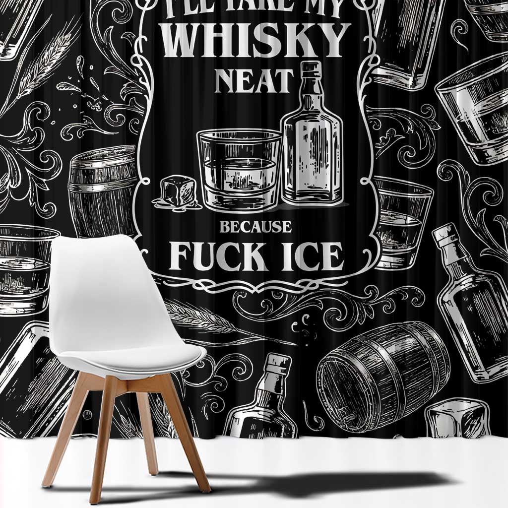 Whisky Neat Window Curtain Vintage Bold Statement Design