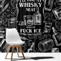 Whisky Neat Window Curtain Vintage Bold Statement Design