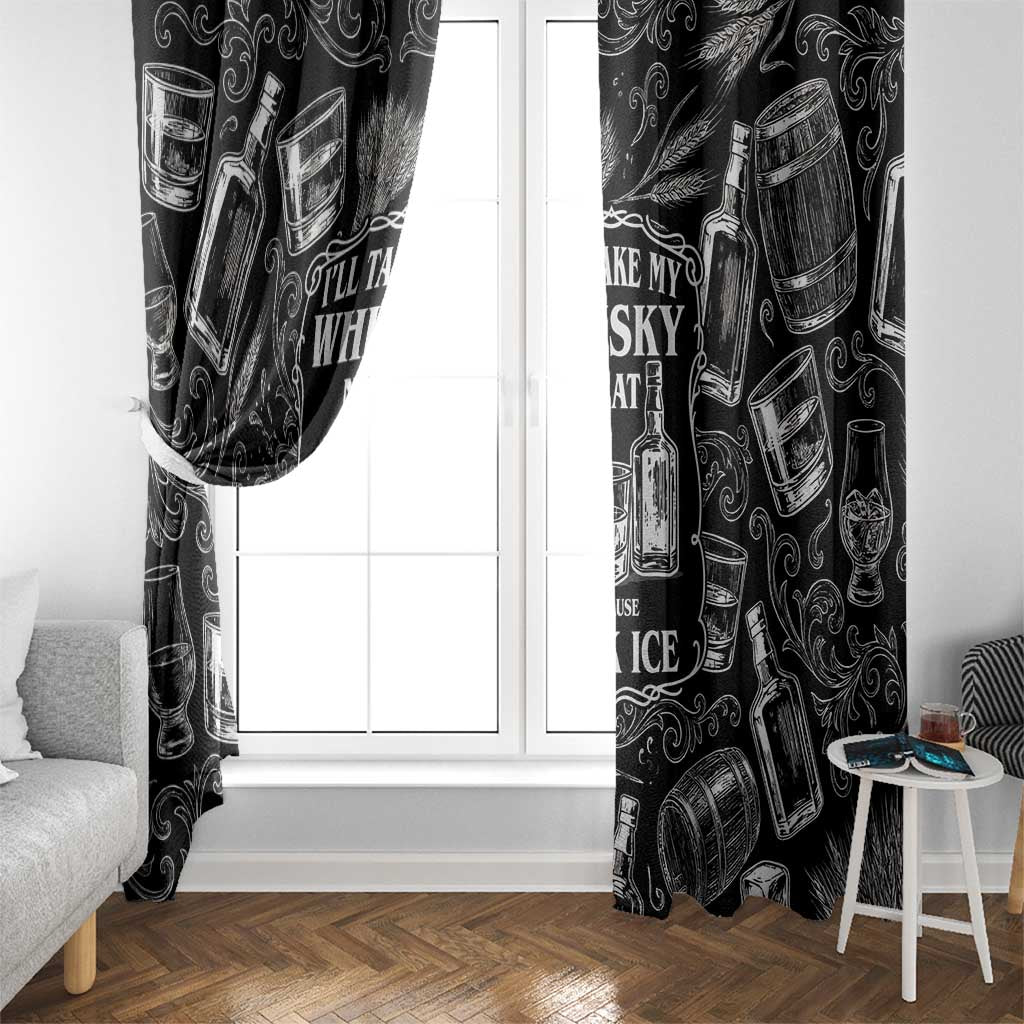 Whisky Neat Window Curtain Vintage Bold Statement Design