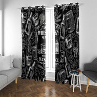 Whisky Neat Window Curtain Vintage Bold Statement Design