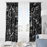 Whisky Neat Window Curtain Vintage Bold Statement Design