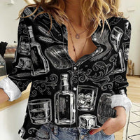 Whisky Neat Women Casual Shirt Vintage Bold Statement Design