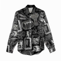Whisky Neat Women Casual Shirt Vintage Bold Statement Design