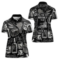 Whisky Neat Women Polo Shirt Vintage Bold Statement Design